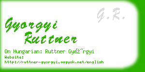 gyorgyi ruttner business card